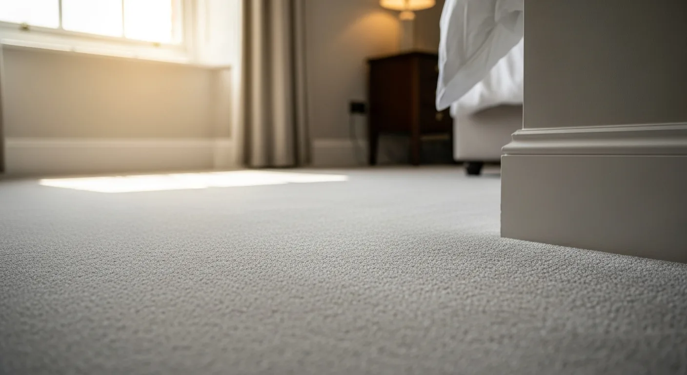 Newly fitted carpet in an elegant London bedroom by GnD Build
